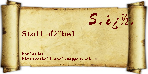 Stoll Ábel névjegykártya