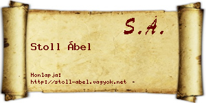 Stoll Ábel névjegykártya